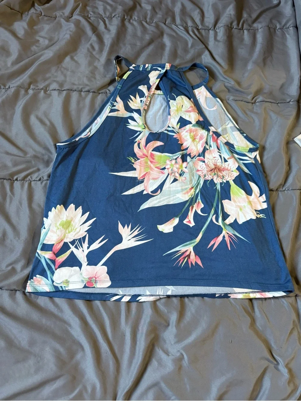 Women's Navy Floral Halter Pajama Set